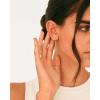 imagePAVOI 14K Gold Plated 925 Sterling Silver Post Threader Earrings for Women  Minimalist Gold Chain Earrings Double Piercings  Dangle Twist WavyYellow Gold