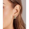 imagePAVOI 14K Gold Plated 925 Sterling Silver Posts Chunky Hoop Earrings  Statement Huggie Hoops for Women  Lightweight Yellow Gold Dome EarringsRose Gold