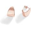 imagePAVOI 14K Gold Plated 925 Sterling Silver Posts Chunky Hoop Earrings  Statement Huggie Hoops for Women  Lightweight Yellow Gold Dome EarringsRose Gold