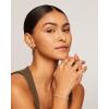 imagePAVOI 14K Gold Plated 925 Sterling Silver Posts Chunky Huggie Earrings for Women  MultiColored Cubic Zirconia Statement Hoop EarringsWhite Gold