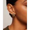 imagePAVOI 14K Gold Plated 925 Sterling Silver Posts Chunky Huggie Earrings for Women  MultiColored Cubic Zirconia Statement Hoop EarringsYellow Gold