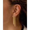 imagePAVOI 14K Gold Plated 925 Sterling Silves Posts Long Tassel Dangle Earrings for Women  Elegant Rhinestone Chain Chandelier Drop Earrings  Statement JewelryWhite Gold
