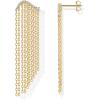 imagePAVOI 14K Gold Plated 925 Sterling Silves Posts Long Tassel Dangle Earrings for Women  Elegant Rhinestone Chain Chandelier Drop Earrings  Statement JewelryYellow Gold