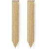 imagePAVOI 14K Gold Plated 925 Sterling Silves Posts Long Tassel Dangle Earrings for Women  Elegant Rhinestone Chain Chandelier Drop Earrings  Statement JewelryYellow Gold