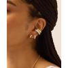 imagePAVOI 14K Gold Plated Chunky Tubular Hinged Earscape Ear Cuffs for Women  Statement Earring PairDouble CZ