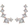 imagePAVOI 14K Gold Plated Cubic Zirconia Ear Crawler Earrings  Faux Diamond Arrow Ear Climber Fashion Earrings for WomenRose Gold