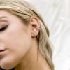 imagePAVOI 14K Gold Plated Cubic Zirconia Ear Crawler Earrings  Faux Diamond Arrow Ear Climber Fashion Earrings for WomenRose Gold
