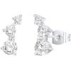 imagePAVOI 14K Gold Plated Cubic Zirconia Ear Crawler Earrings  Faux Diamond Arrow Ear Climber Fashion Earrings for WomenWhite Gold
