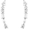 imagePAVOI 14K Gold Plated Cubic Zirconia Ear Crawler Earrings  Faux Diamond Arrow Ear Climber Fashion Earrings for WomenWhite Gold