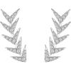 imagePAVOI 14K Gold Plated Cubic Zirconia Ear Crawler Earrings  Faux Diamond Arrow Ear Climber Fashion Earrings for WomenWhite Gold