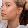 imagePAVOI 14K Gold Plated Cubic Zirconia Ear Crawler Earrings  Faux Diamond Arrow Ear Climber Fashion Earrings for WomenWhite Gold