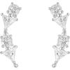 imagePAVOI 14K Gold Plated Cubic Zirconia Ear Crawler Earrings  Faux Diamond Arrow Ear Climber Fashion Earrings for WomenWhite Gold