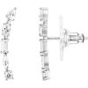 imagePAVOI 14K Gold Plated Cubic Zirconia Ear Crawler Earrings  Faux Diamond Arrow Ear Climber Fashion Earrings for WomenWhite Gold