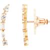 imagePAVOI 14K Gold Plated Cubic Zirconia Ear Crawler Earrings  Faux Diamond Arrow Ear Climber Fashion Earrings for WomenYellow Gold