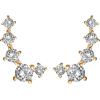 imagePAVOI 14K Gold Plated Cubic Zirconia Ear Crawler Earrings  Faux Diamond Arrow Ear Climber Fashion Earrings for WomenYellow Gold