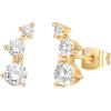 imagePAVOI 14K Gold Plated Cubic Zirconia Ear Crawler Earrings  Faux Diamond Arrow Ear Climber Fashion Earrings for WomenYellow Gold