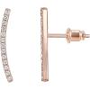 imagePAVOI 14K Gold Plated Cubic Zirconia Ear Crawler Stud Earrings for Women  Faux Diamond Arrow Climber Fashion Earrings  Trendy Earscape Statement JewelryRose Gold