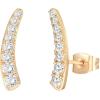 imagePAVOI 14K Gold Plated Cubic Zirconia Ear Crawler Stud Earrings for Women  Faux Diamond Arrow Climber Fashion Earrings  Trendy Earscape Statement JewelryYellow Gold