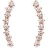 imagePAVOI 14K Gold Plated Cubic Zirconia Ear Crawler Stud Earrings for Women  Faux Diamond Arrow Climber Fashion Earrings  Trendy Earscape Statement JewelryRose Gold