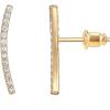 imagePAVOI 14K Gold Plated Cubic Zirconia Ear Crawler Stud Earrings for Women  Faux Diamond Arrow Climber Fashion Earrings  Trendy Earscape Statement JewelryYellow Gold