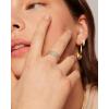 imagePAVOI 14K Gold Plated Cubic Zirconia Wide Eternity Statement Rings  CZ Stackable Wedding Band for WomenYellow Gold