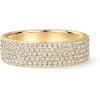 imagePAVOI 14K Gold Plated Cubic Zirconia Wide Eternity Statement Rings  CZ Stackable Wedding Band for WomenYellow Gold