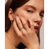 imagePAVOI 14K Gold Plated Cubic Zirconia Wide Eternity Statement Rings  CZ Stackable Wedding Band for WomenYellow Gold