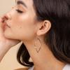 imagePAVOI 14K Gold Plated Dangle Earrings for Women  Infinity Cute Hanging Hoop EarringsRose Gold