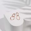 imagePAVOI 14K Gold Plated Dangle Earrings for Women  Infinity Cute Hanging Hoop EarringsRose Gold