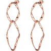 imagePAVOI 14K Gold Plated Dangle Earrings for Women  Infinity Cute Hanging Hoop EarringsRose Gold