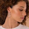 imagePAVOI 14K Gold Plated Dangle Earrings for Women  Infinity Cute Hanging Hoop EarringsWhite Gold