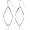 imagePAVOI 14K Gold Plated Dangle Earrings for Women  Infinity Cute Hanging Hoop EarringsWhite Gold