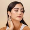 imagePAVOI 14K Gold Plated Dangle Earrings for Women  Infinity Cute Hanging Hoop EarringsWhite Gold