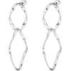 imagePAVOI 14K Gold Plated Dangle Earrings for Women  Infinity Cute Hanging Hoop EarringsWhite Gold