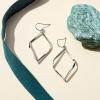 imagePAVOI 14K Gold Plated Dangle Earrings for Women  Infinity Cute Hanging Hoop EarringsWhite Gold