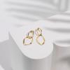 imagePAVOI 14K Gold Plated Dangle Earrings for Women  Infinity Cute Hanging Hoop EarringsYellow Gold