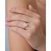 imagePAVOI 14K Gold Plated Oval Engagement Ring for Women  Hidden Halo 25CT Cubic Zirconia Promise Ring  Wedding BandYellow Gold