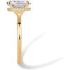 imagePAVOI 14K Gold Plated Oval Engagement Ring for Women  Hidden Halo 25CT Cubic Zirconia Promise Ring  Wedding BandYellow Gold