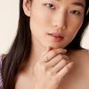 imagePAVOI 14K Gold Plated Sparkling Wishbone V Ring for Women with Cubic ZirconiaRose Gold