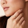 imagePAVOI 14K Gold Plated Sparkling Wishbone V Ring for Women with Cubic ZirconiaRose Gold