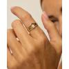 imagePAVOI 14K Gold Plated Stacking Rings for Women  Classy Design with Sparkling Cubic Zirconia Crystals ampamp Opal  Everyday JewelryYellow Gold