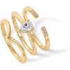 imagePAVOI 14K Gold Plated Stacking Rings for Women  Classy Design with Sparkling Cubic Zirconia Crystals ampamp Opal  Everyday JewelryYellow Gold