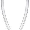 imagePAVOI 14K Gold Plated Sterling Silver Post Crawler Earrings Cuff StudsWhite Gold