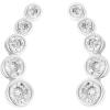 imagePAVOI 14K Gold Plated Sterling Silver Post Cubic Zirconia Ear Crawler Earrings  Tiny Faux Diamond Sterling Silver Post Ear Climber Fashion Earrings for WomenWhite Gold