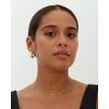 imagePAVOI 14K Gold Plated Sterling Silver Post Statement Huggie Earrings  Gold Dome Hoop Earrings for WomenYellow Gold