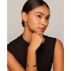 imagePAVOI 14K Gold Plated Sterling Silver Posts Chunky Wavy Hoop Earrings for Women  Lightweight Statement Twisted Endless Wave Hoops EarringsYellow Gold