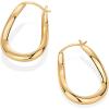 imagePAVOI 14K Gold Plated Sterling Silver Posts Chunky Wavy Hoop Earrings for Women  Lightweight Statement Twisted Endless Wave Hoops EarringsYellow Gold