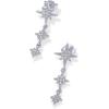 imagePAVOI 14K Gold Plated Sterling Silver Posts Cubic Zirconia North Star Drop Dangle Earrings for Women  Celestial Gold Statement EarringsWhite Gold