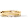 imagePAVOI 18K Gold Plated Cubic Zirconia Dual Stacking Rings for Women  Gold Eternity Band for Women  Thumb RingYellow Gold