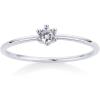 imagePAVOI 18K Gold Plated Marquise Round Mini Cubic Zirconia Stackable Rings for Women  Dainty Stacking Thin Band for WomenWhite Gold